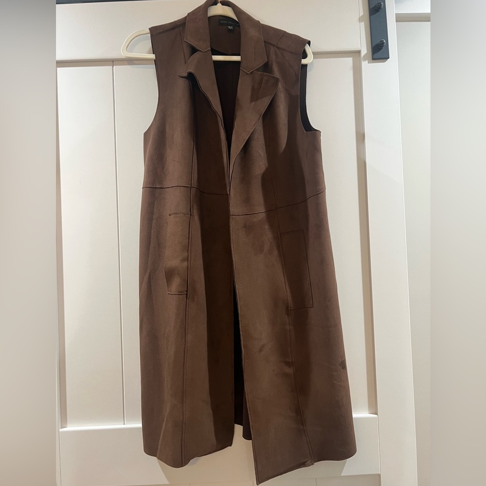 Joan Vass Faux Suede Vest